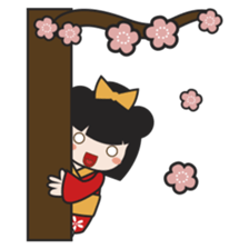 Kimi, kawaii kokeshi japanese doll sticker #554426