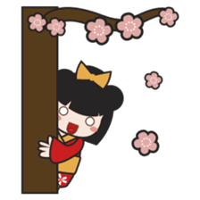 Kimi, kawaii kokeshi japanese doll sticker #554426