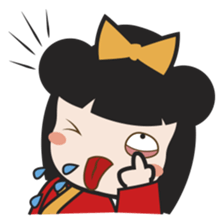 Kimi, kawaii kokeshi japanese doll sticker #554428