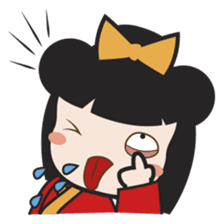 Kimi, kawaii kokeshi japanese doll sticker #554428