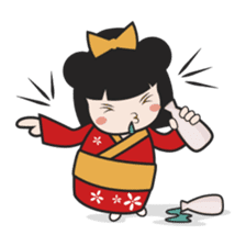 Kimi, kawaii kokeshi japanese doll sticker #554431