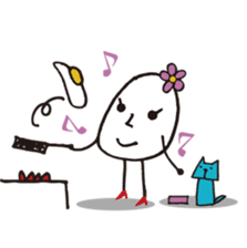Lady-Tamako-boiled egg sticker #556753