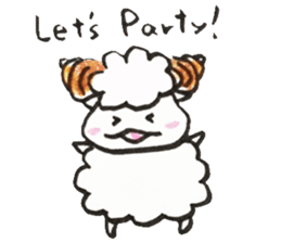Sheep's croissant sticker #557373