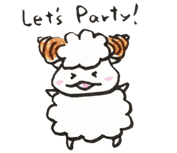 Sheep's croissant sticker #557373