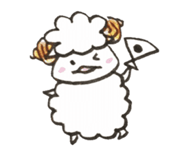 Sheep's croissant sticker #557383