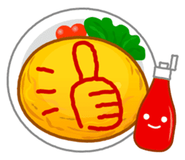 Omelet with ketchup sticker #557635