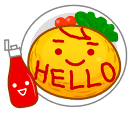 Omelet with ketchup sticker #557636