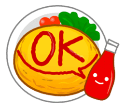 Omelet with ketchup sticker #557637