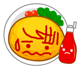 Omelet with ketchup sticker #557641