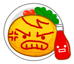 Omelet with ketchup sticker #557648