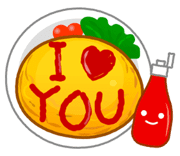 Omelet with ketchup sticker #557649