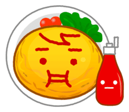 Omelet with ketchup sticker #557653