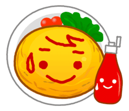 Omelet with ketchup sticker #557658