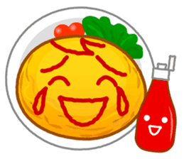 Omelet with ketchup sticker #557660