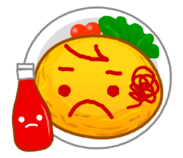 Omelet with ketchup sticker #557662