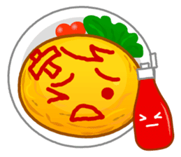 Omelet with ketchup sticker #557663