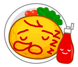 Omelet with ketchup sticker #557666