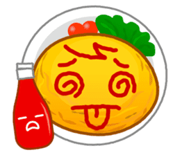 Omelet with ketchup sticker #557668