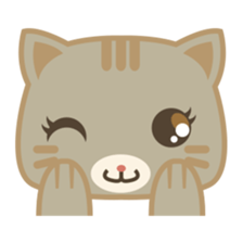 Bobo, the cute brown cat sticker #558914