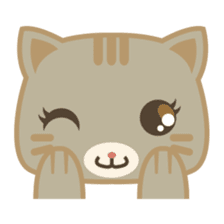 Bobo, the cute brown cat sticker #558914