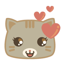 Bobo, the cute brown cat sticker #558916