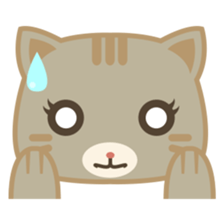 Bobo, the cute brown cat sticker #558917
