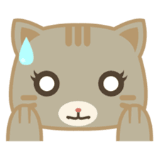 Bobo, the cute brown cat sticker #558917