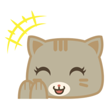 Bobo, the cute brown cat sticker #558918
