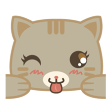 Bobo, the cute brown cat sticker #558919