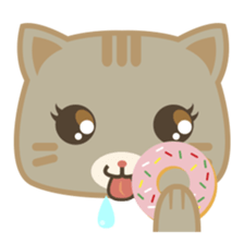 Bobo, the cute brown cat sticker #558921