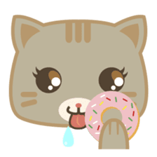 Bobo, the cute brown cat sticker #558921