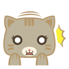Bobo, the cute brown cat sticker #558922