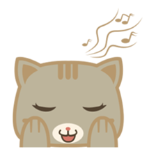 Bobo, the cute brown cat sticker #558924