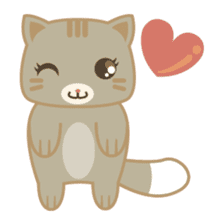 Bobo, the cute brown cat sticker #558927