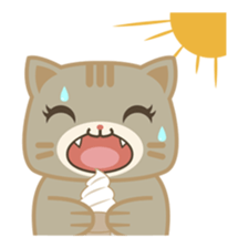 Bobo, the cute brown cat sticker #558931