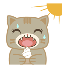 Bobo, the cute brown cat sticker #558931