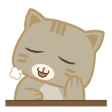 Bobo, the cute brown cat sticker #558935