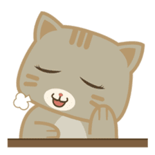 Bobo, the cute brown cat sticker #558935