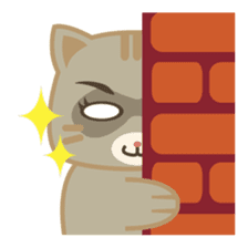Bobo, the cute brown cat sticker #558937