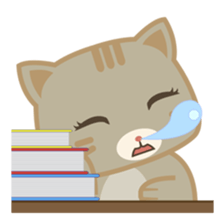 Bobo, the cute brown cat sticker #558938