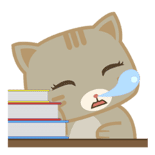 Bobo, the cute brown cat sticker #558938