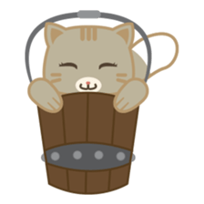 Bobo, the cute brown cat sticker #558940