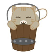 Bobo, the cute brown cat sticker #558940