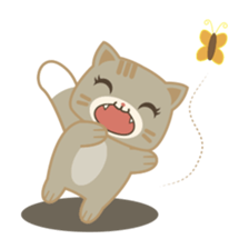 Bobo, the cute brown cat sticker #558944