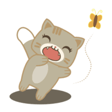 Bobo, the cute brown cat sticker #558944