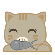 Bobo, the cute brown cat sticker #558948