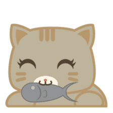 Bobo, the cute brown cat sticker #558948