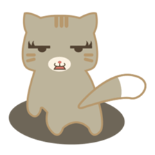Bobo, the cute brown cat sticker #558949