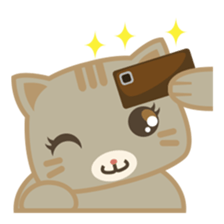 Bobo, the cute brown cat sticker #558950