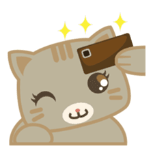 Bobo, the cute brown cat sticker #558950